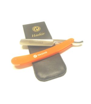 Orange Color Professional Quality Classic Solid Straight Razor + Case