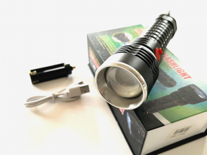 High Duty Rechargeable Flashlight USB Charging 800-1000 Lumens Aluminum Alloy