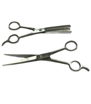 2 PCS Hair Haircutting Grooming Scissors Thinning Set Accessory Stainless Steel